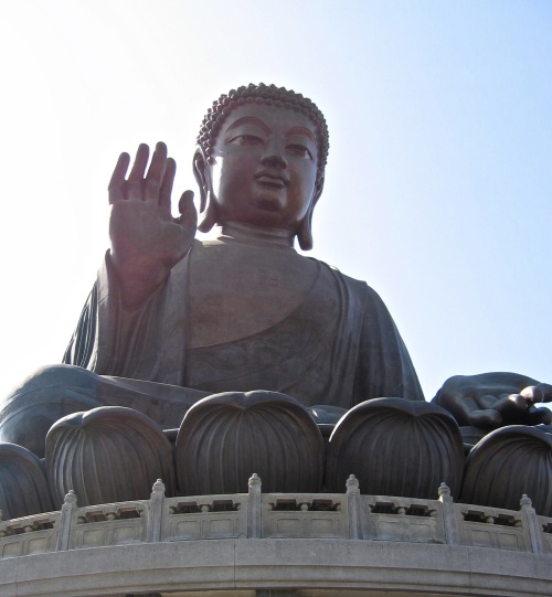 The Buddha in Hong Kong photographed in December 2005 