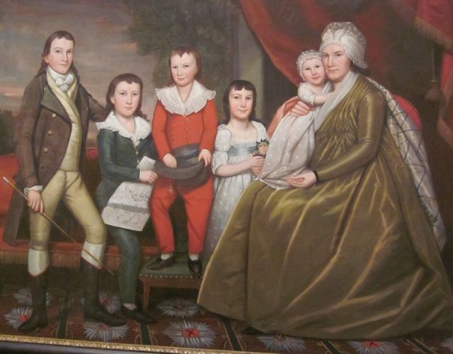 Chloe Burrall Smith and Her Five Children by Ralph Earl 1798